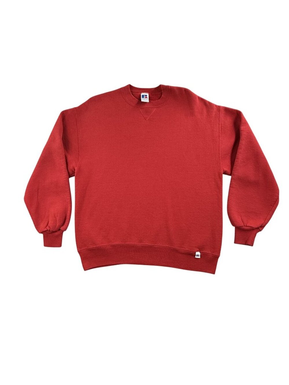 Vintage Russell Athletic Sweatshirt Mens Large Red Blank Crewneck Fleece USA 90s
